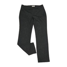 Charter Club Cambridge Slim Pants 8 Petite Black Herringbone Women  s Pull On