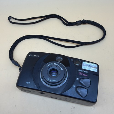 #ad #ad Canon Sure Shot 85 Zoom Black 35mm Flash Point amp; Shoot Camera Film Tested $79.99