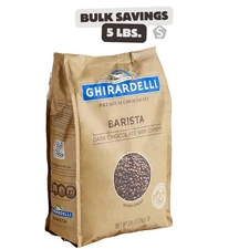 Ghirardelli 5 lb. Barista Dark Chocolate 10M Baking Chips