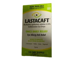 Lastacaft Once Daily Eye Allergy Relief | 2 x 5mL Bottles, Exp 01/2026