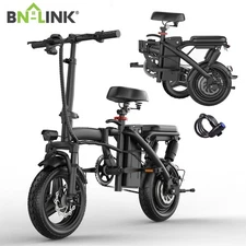HBN Folding Electric Bike for Adults, 20MPH 48V 6AH Lithium Removable Battery