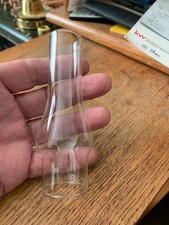 Glass Kerosene Miniature Oil Lamp Chimney 1&1/4 inch base 4&1/2 inches tall