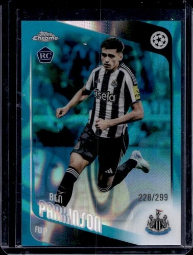2025-26 Topps Chrome UEFA CC Ben Parkinson RC Teal Lava Refractor Rookie #/299