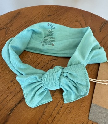 NWT Kyte Baby Jade Green Bow Headband 0-3 Months Bamboo