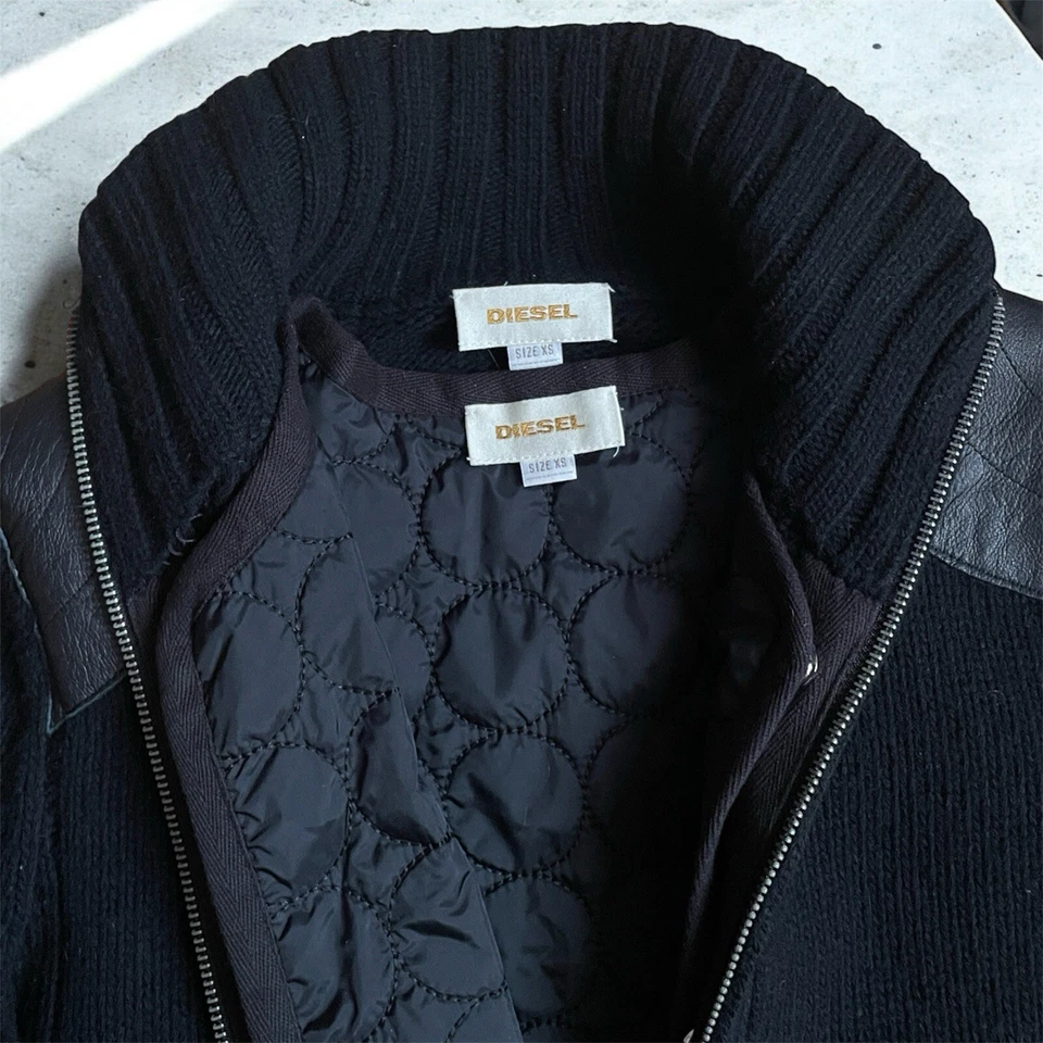 Suéter de lana tejido vintage Diesel Avant Garde con forro Pullover Y2k para mujer XS Foto 4 de 4