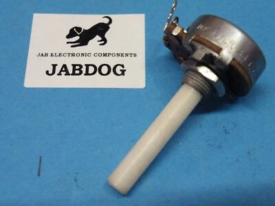 24mm Single Gang AB Pot Potentiometer 10K Reverse Log 1/4" Spindle A10 15g K093 - Image 1 of 4