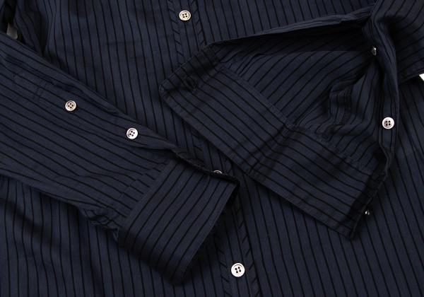 KEITA MARUYAMA Back Embroidery Mesh Stripe Shirt Size 1(K KEITA MARUYAMA Back Embroidery Mesh Stripe Shirt Size 1(K