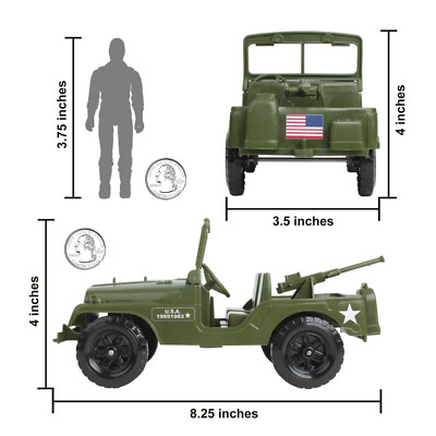 TimMee Processed Plastic Willys Jeep MD M38A1 Tim Mee Action