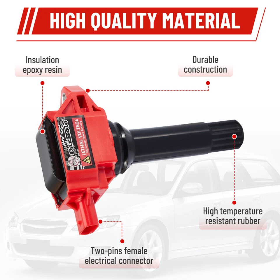 Bobinas de encendido y bujías de 4 piezas para Subaru Forester Impreza Legacy Scion FR-S Foto 3 de 4