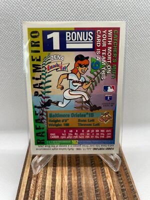 RAFAEL PALMEIRO Baltimore Orioles, Rangers 1996 Topps Bazooka