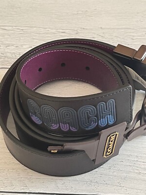 Coach Signature Plum canvas Belt Sz: Small Coach | Accessories | Coach Signature Plum Canvas Belt Sz  main image 2