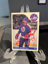 Dave Babych 1985-86 O-Pee-Chee #10 * Autographed * Winnipeg Jets