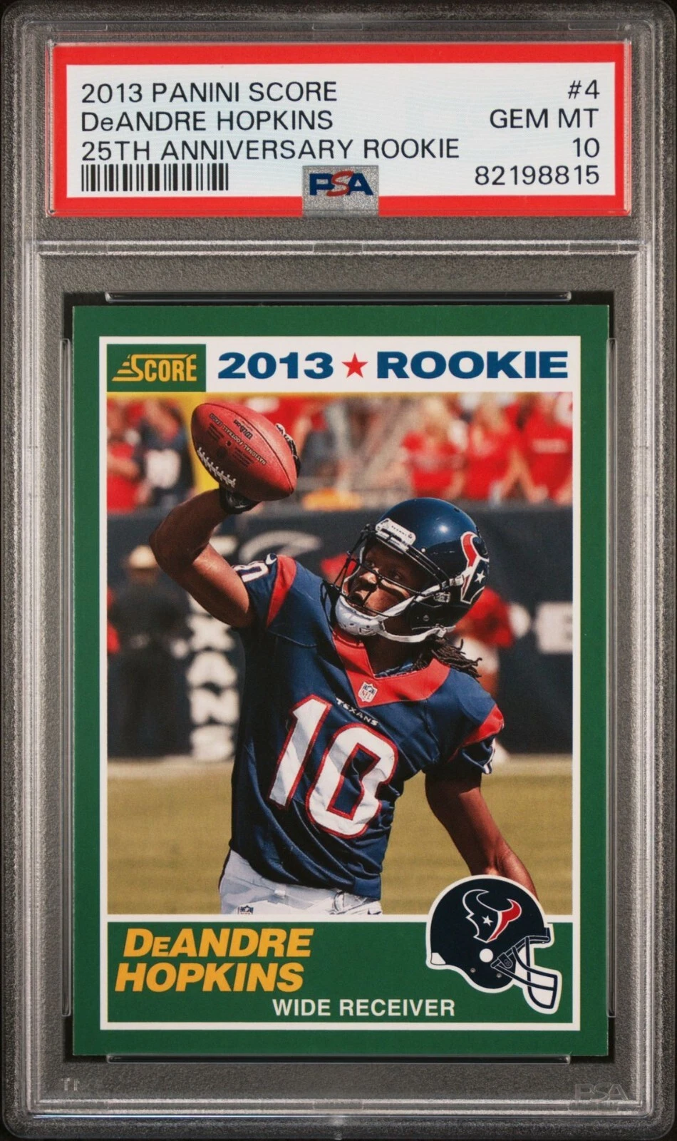 DeAndre Hopkins Panini Score 25th Anniversary Rookie #4 Base
