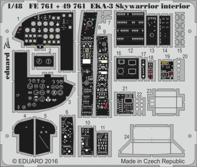 MW22 EDUARD FE761 EKA-3 SKYWARRIOR INTERIOR 1/48 ZOOM SET for TRUMPETER