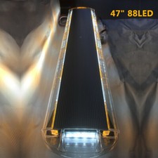 47 White Strobe Light Bar Emergency Warning Tow Truck Response Led Amber