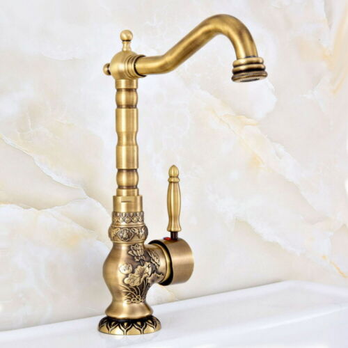 360 Degree Rotation Antique Bronze Tall Bathroom Basin Faucet Mixer Tap Qsf128