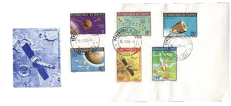 Guinean First Day Cover Space Postal Stamps