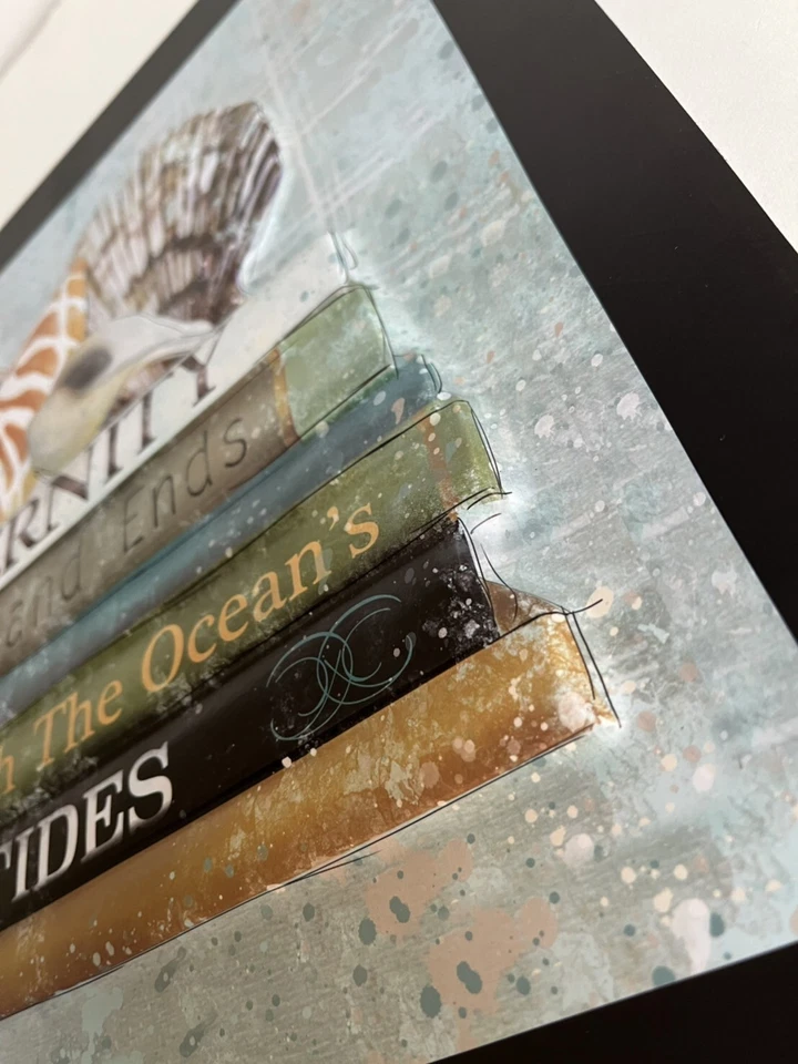 La eternidad comienza y termina con las mareas del océano impresión 3D de conchas marinas sin marco Foto 4 de 4