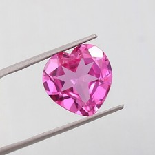 AAA Fine Natural Flawless Pink Ceylon Sapphire Heart Loose Gemstone 10x10 mm