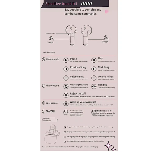 Anime Gengar Jigglypuff Wireless Bluetooth Headset Couple Style Noise Reduction - Photo 16 sur 19