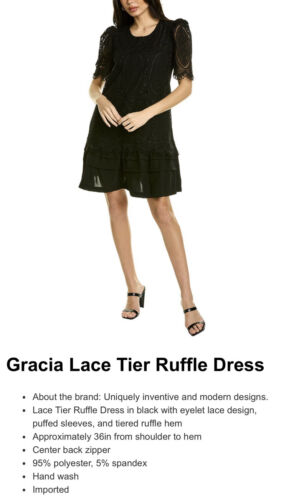 Gracia Lace Tier Ruffle Dress Women's XL
