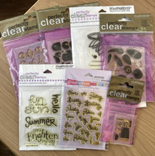 VTG  Stampendous Perfectly Clear Stamps  Lot of 7 Assorted Packages  NEW 
