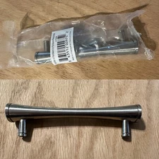 475 Sedona 3-3/4" (96mm)  Ergonomic Cabinet Pull Knob Handle Silver Restoration