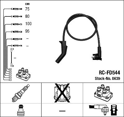 0639 NGK Ignition Cable Kit for FORD,MAZDA