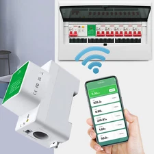 Single Phase Din Rail WIFI Electric Power Energy Meter Wattmeter AC70V-260V 100A