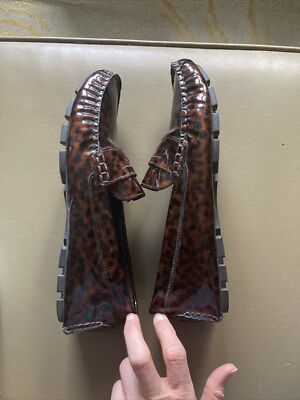 Cole Haan Womens Size 10B Moccasin Leather Cushion Driving Loafer Leopard Patent Women main image 2