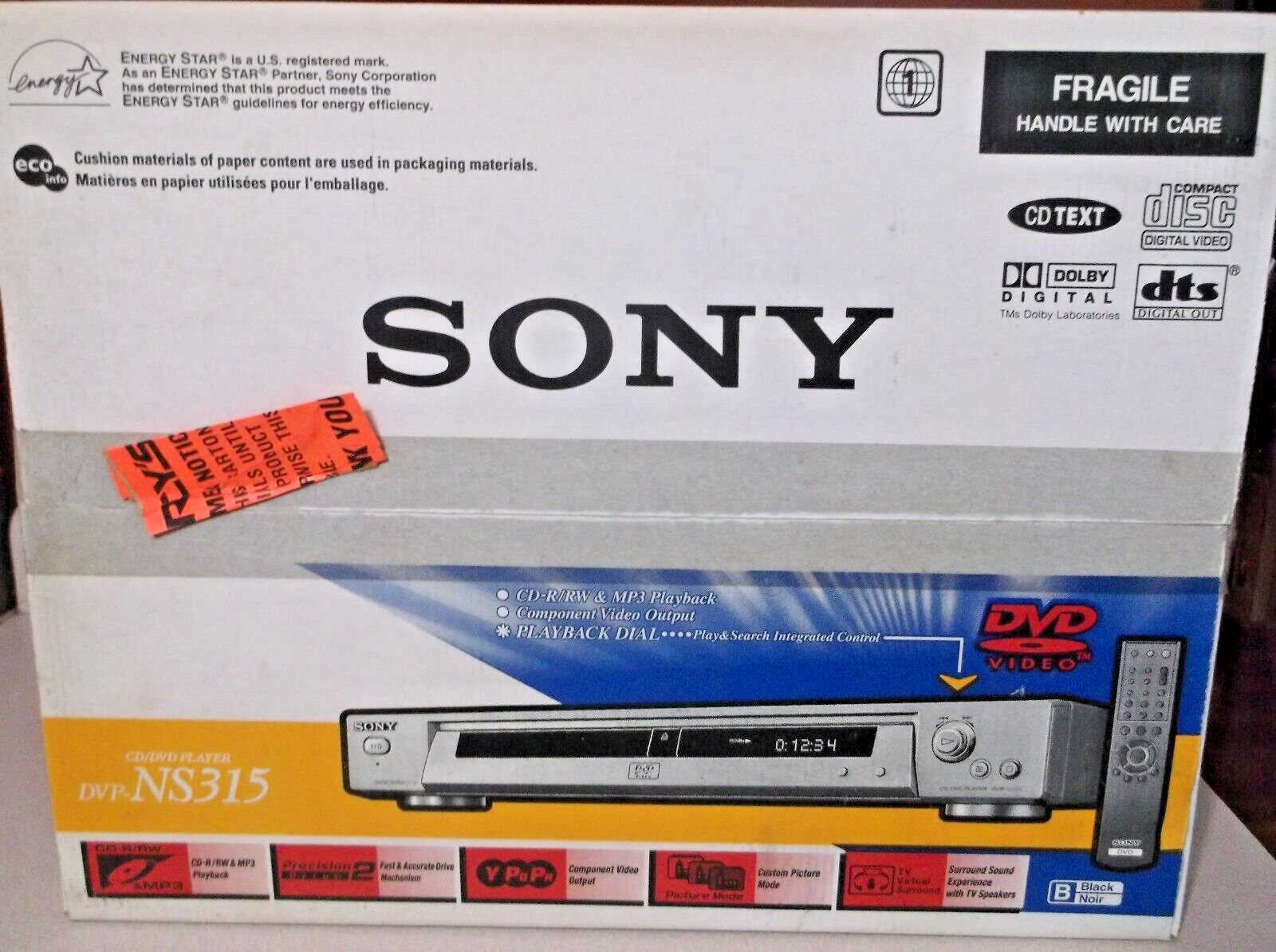 Sony NS955 DVD Player - Printer Friendly version