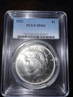 1922 Silver Peace Dollar Philadelphia NGC Graded MS 63