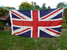 union jack flag 1940s gunuine linen 4ft 2inx2ft 1in