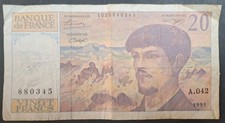 1993 France 20 Francs P151g, A042-880345.