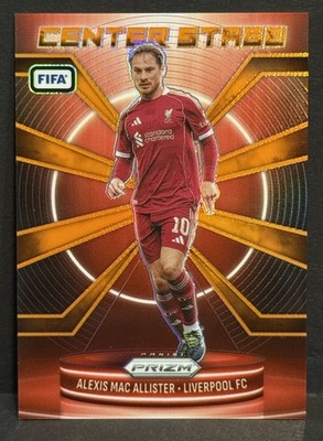 2025-26 Panini Prizm FIFA Alexis Mac Allister Center Stage Orange Jersey #10/25