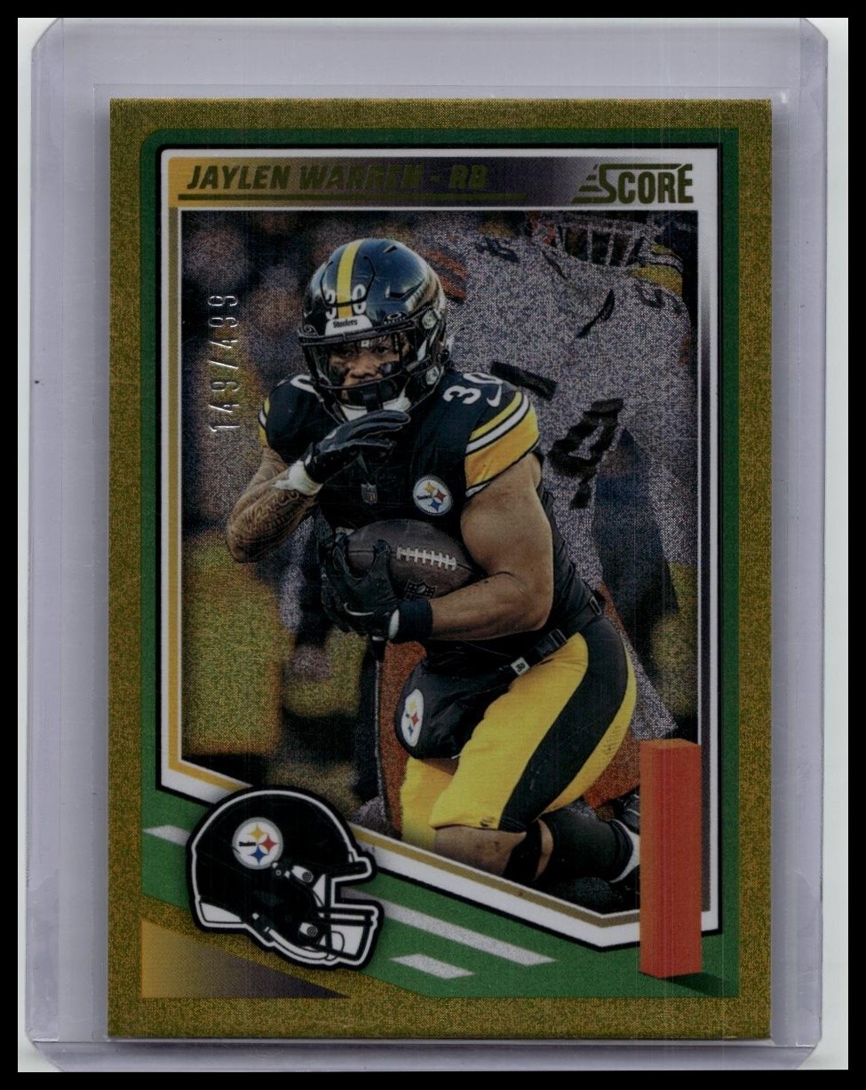 2025 Score #225 Jaylen Warren Gold Zone #/50