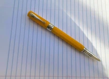 MONTEGRAPPA Vintage Yellow Celluloid & Sterling SYMPHONY Rollerball Pen