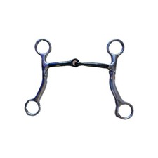 Western Sweet Iron Copper Inlayed Smooth Mouth Snaffle Stainless Steel Shanks