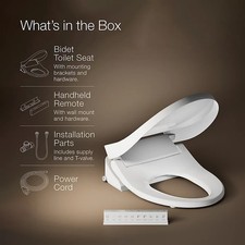 KOHLER PureWash E815 Electric Bidet Seat for Elongated Toilets in White 28119-0