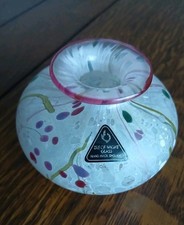 Isle of Wight Glass Kyoto Pattern Cherry Colourway Michael Harris Ex Condition