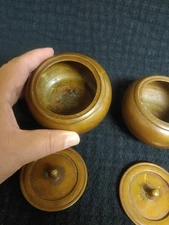 Beautiful antique brass incense/ spice containers? 2 of them