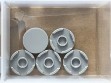 LEGO Parts - Light Bluish Gray Tile, Round 2 x 2 - No 14769 - QTY 5