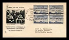 US COVER UNITED NATIONS CONFERENCE SAN FRANCISCO FDC SCOTT 928 BLOCK OF 4