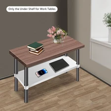 Under Shelf for Work Tables Extra Adjustable Lower Shelf Stainless Under Shelf