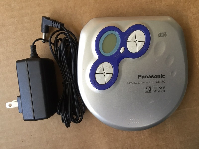 Panasonic Portable Personal CD Player SL-SX280 Silver Anti-Skip Tested Working