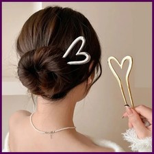 Korean New Hairpin Hair Sticks Heart Geometric Metal Trendy Metal Hair