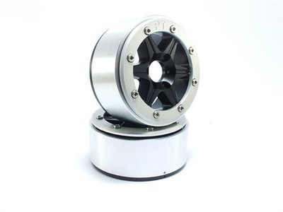 Metsafil Beadlock Crawler Wheels SIXSTAR schwarz/silber 1.9 (2 St.) ohne Radnabe