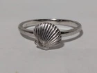 VINTAGE STERLING SILVER SIZE 8 PAJ CHINA TILTED SEASHELL SHELL OCEAN RING