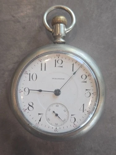 Antique Waltham 17 Jewel Pocket Watch – Fahys Oresilver Case circa 1880 - Runs