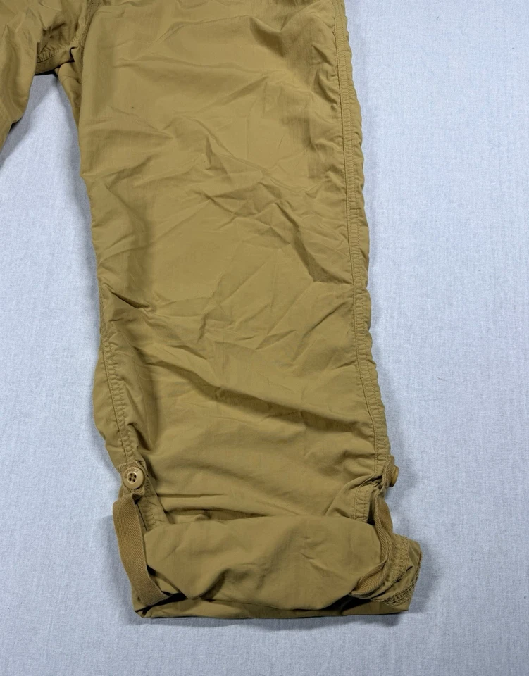 Pantalones Gramicci G para mujer talla L 34x30 enrollables con cinturón amarillo caqui al aire libre senderismo Foto 3 de 4